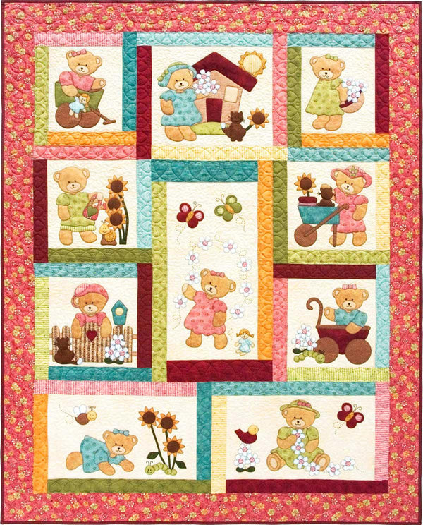 Daisy Bear Quilt Pattern - Puddleducks Quilts