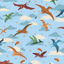 Makower Prehistoric Soar Light Blue 165/B2
