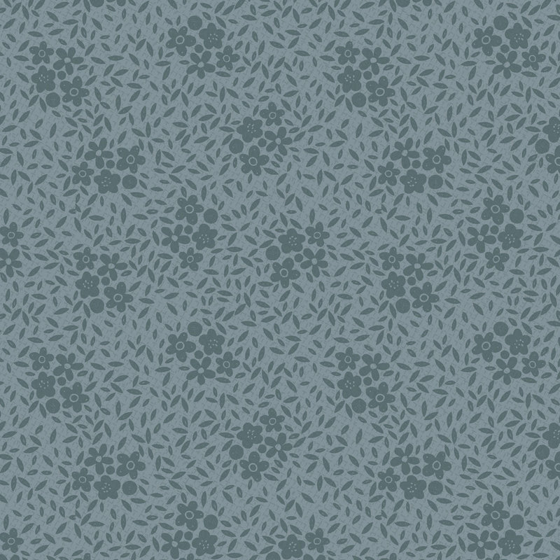 Good Boy and Kitty 81280-6 Scattered Leaves Denim
