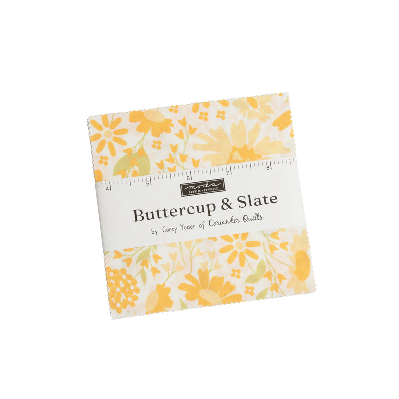 Moda Charm Pack Buttercup & Slate
