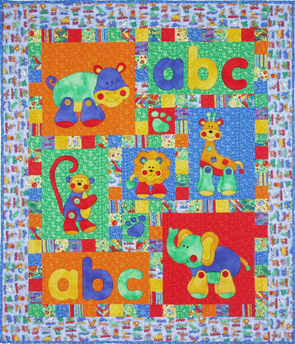 Alphabet Jungle Pattern - Puddleducks Quilts