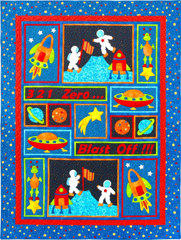 Blast Off Quilt Pattern - Puddleducks Quilts