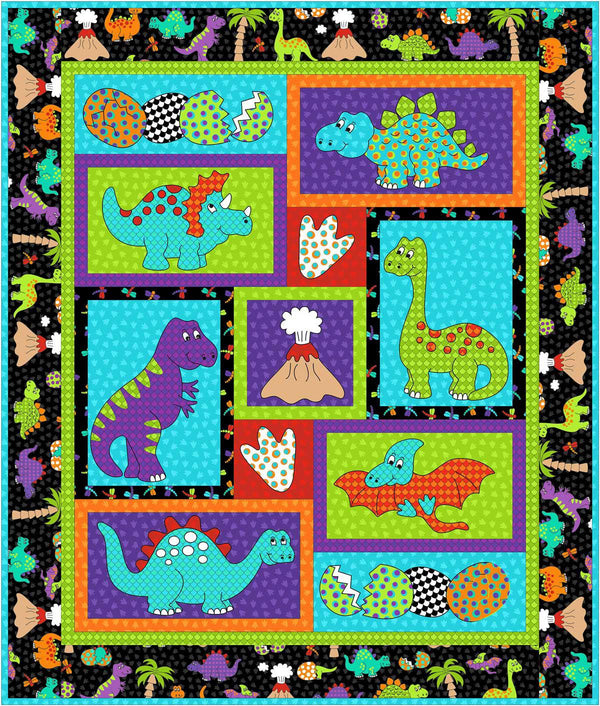 Dino Daze Pattern - Puddleducks Quilts