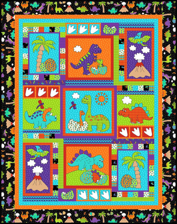 Dinoland Quilt Pattern - Puddleducks Quilts