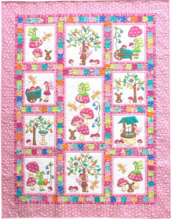 Fairy Tales Pink Quilt Pattern - Puddleducks Quilts