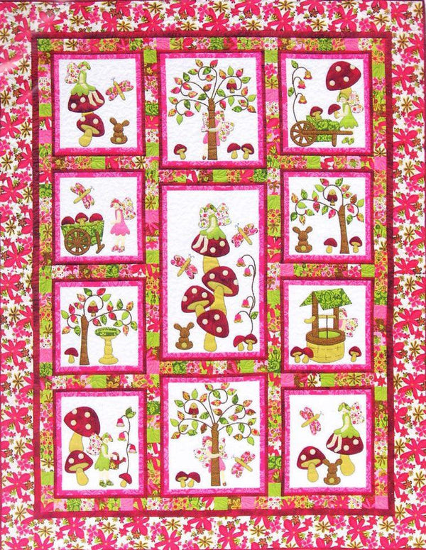 Fairy Tales Red Quilt Pattern - Puddleducks Quilts