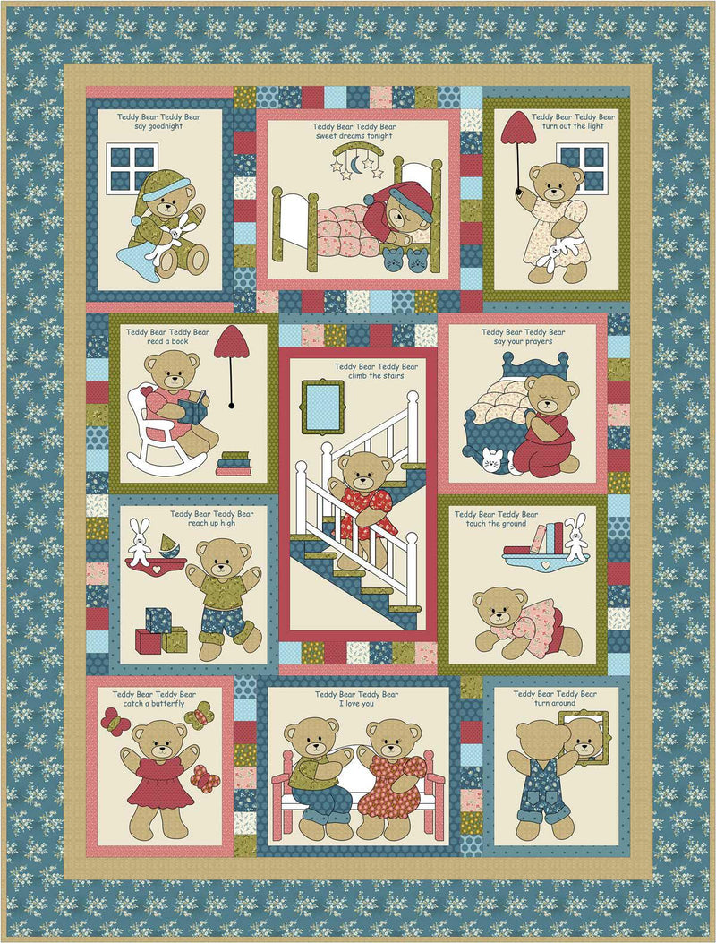 Teddy Bear Teddy Bear Quilt Pattern - Puddleducks Quilts